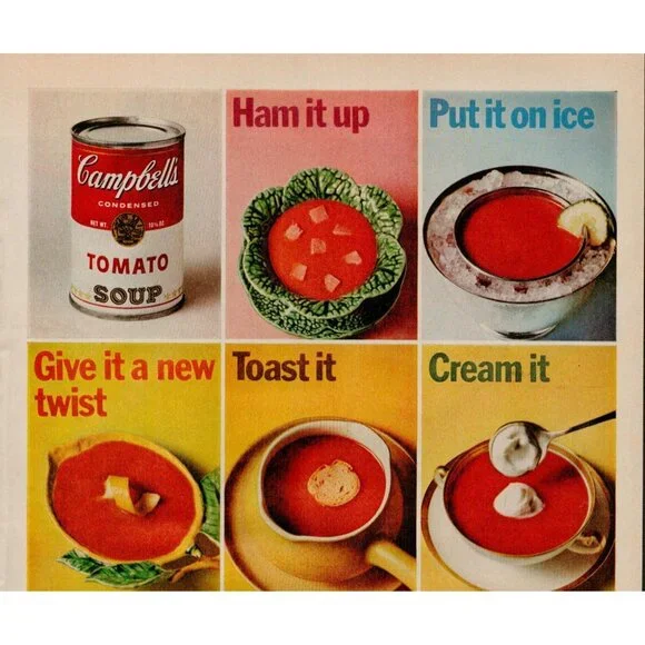1965 Campbell's Condensed Tomato Soup Vintage Print Ad (L17) - Picture 2 of 3